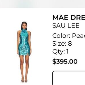 Sau Lee Sequin Halter Mae Dress
